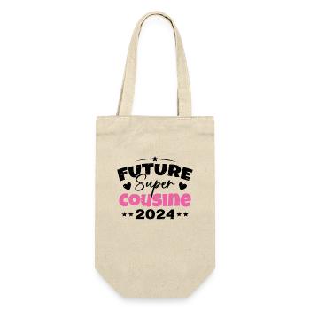 Future Super Cousine 2024 Annonce Grossesse - Sac à bouteille - nature - Devant