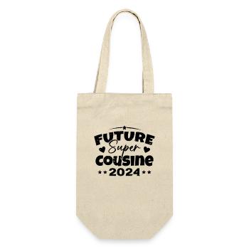 Future Super Cousine 2024 Annonce Grossesse - Sac à bouteille - nature - Devant