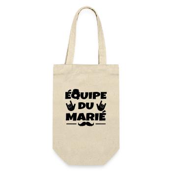 Équipe du Marié EVG Humour Enterrement de vie - Sac à bouteille - nature - Devant