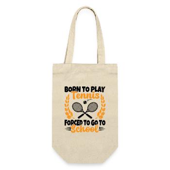 Né Pour Jouer au Tennis Humour Cadeau - Sac à bouteille - nature - Devant