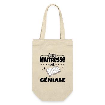 Femme Cette Maitresse Est Geniale Humour Prof - Sac à bouteille - nature - Devant