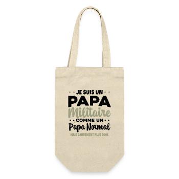 Homme Je Suis Papa Militaire Humour Cadeau soldats - Sac à bouteille - nature - Devant