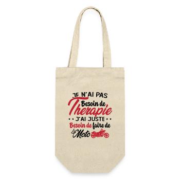 Pas besoin de thérapie besoin de faire de la Moto - Sac à bouteille - nature - Devant