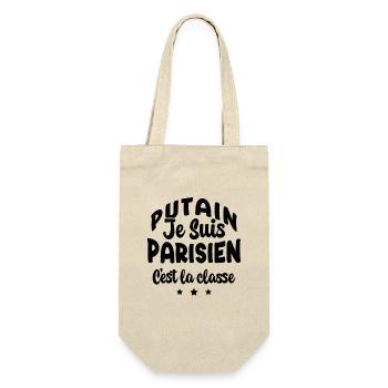 je suis parisien c'est la classe - Sac à bouteille - nature - Devant