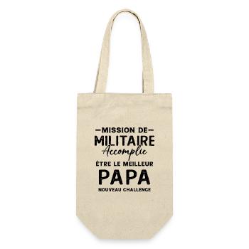 Militaire Futur Papa Cadeau Drôle Fête Des Pères - Sac à bouteille - nature - Devant