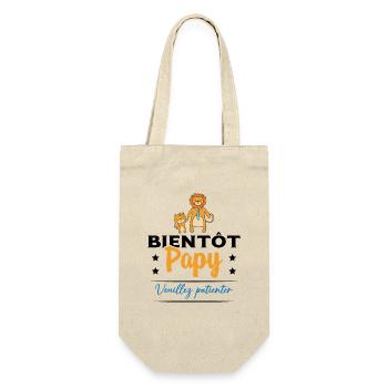 Homme Bientôt Papy Cadeau Futur Papy Grand-Père - Sac à bouteille - nature - Devant