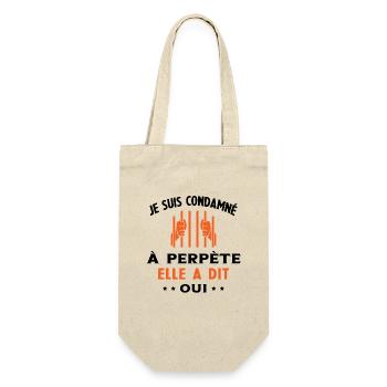 Homme Condamné à Perpète Humour Cadeau Futur Marié - Sac à bouteille - nature - Devant