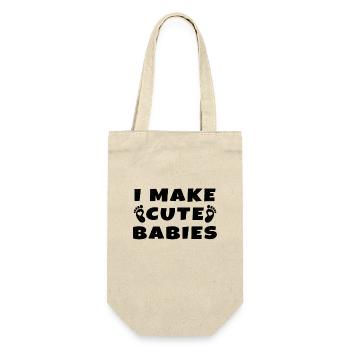 Femme Je fais de jolis bébés Enfant Humour - Sac à bouteille - nature - Devant