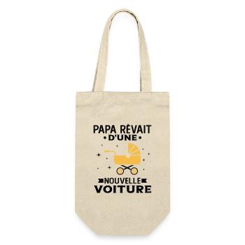Papa Cadeau Futur Papa - nouvelle voiture de Papa - Sac à bouteille - nature - Devant