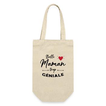 Belle Maman trop geniale / fête des mères - Sac à bouteille - nature - Devant