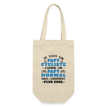 Papy Cycliste Cadeau Vélo Humor Grands-Parents - Sac à bouteille - nature - Devant