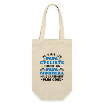 Papa Cycliste Cadeau Vélo Humor Fête des Pères - Sac à bouteille - nature - Devant