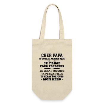 Homme Humour Papa Cadeau Papa Anniversaire - Sac à bouteille - nature - Devant