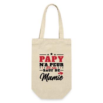 Homme Papi Papy Grand-père N'a Peur De Rien - Sac à bouteille - nature - Devant