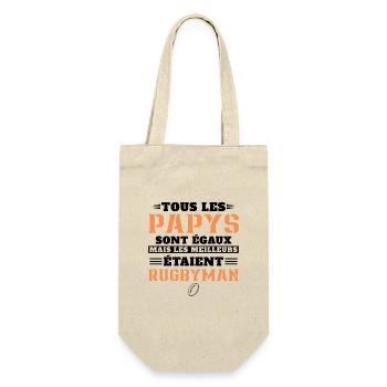 Papy Ancien Rugbyman Cadeau Fête Grand Père - Sac à bouteille - nature - Devant