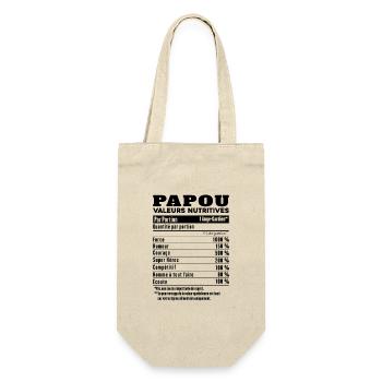 Cadeau papou humour papou valeurs nutritives - Sac à bouteille - nature - Devant