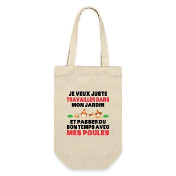 Passer Du Temps Avec Mes Poules Fermier Cadeau - Sac à bouteille - nature - Devant
