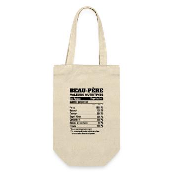 Beau pere humour beau papa valeurs nutritives - Sac à bouteille - nature - Devant