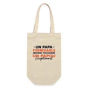 Un Papa Formidable donne un Papou Exceptionnel - Sac à bouteille - nature - Devant