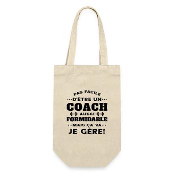 Coach Formidable Je Gère Idée Cadeau Humour - Sac à bouteille - nature - Devant