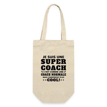 Une Super Coach Idée Femme Cadeau Humour - Sac à bouteille - nature - Devant