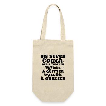 Humour coach sportif entraineur super coach - Sac à bouteille - nature - Devant