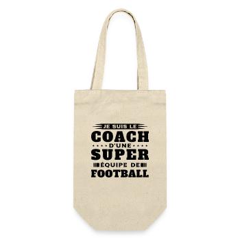Cadeau Coach Équipe Football - Entraîneur Sportif - Sac à bouteille - nature - Devant