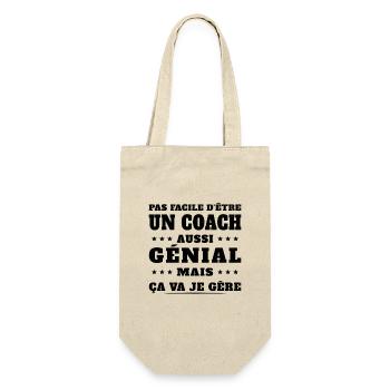 Pas Facile D'être un Coach Aussi Génial Humour - Sac à bouteille - nature - Devant
