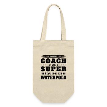 Coach de Super équipe de waterpolo Humour Cadeau - Sac à bouteille - nature - Devant