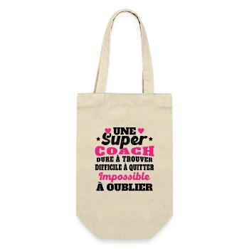 Une Super Coach Idée Femme Cadeau Humour - Sac à bouteille - nature - Devant