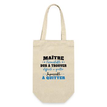 Maître formidable idée cadeau maître d'école - Sac à bouteille - nature - Devant