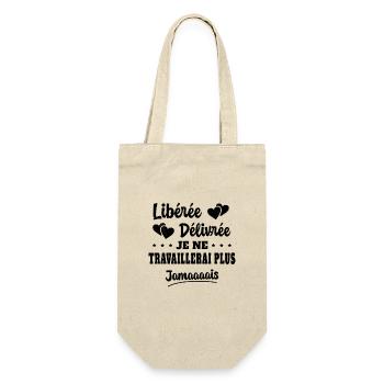 Femme Retraite Idée Cadeau Départ Humour Retraite - Sac à bouteille - nature - Devant