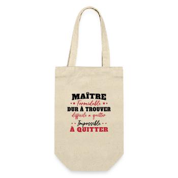 Maître formidable idée cadeau maître d'école - Sac à bouteille - nature - Devant