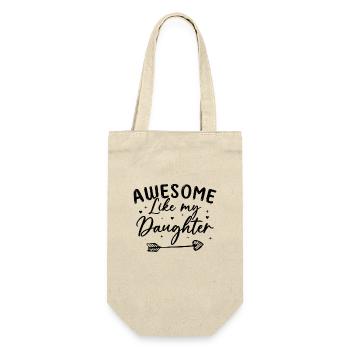Génial Comme Ma Fille Humour Cadeau - Sac à bouteille - nature - Devant