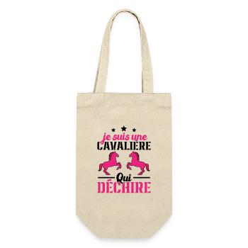Ich bin ein Reiter, der Geschenke zerreißt - Geschenkbeutel für Flaschen - Natur - Vorne