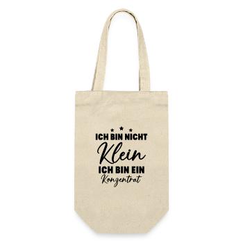 Ich bin nicht klein Ich bin ein Konzentrat - Geschenkbeutel für Flaschen - Natur - Vorne