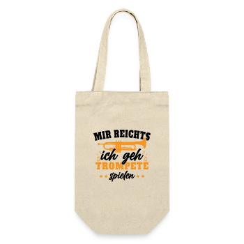 Mir Reichts Ich Geh Trumpet spielen - Geschenkbeutel für Flaschen - Natur - Vorne