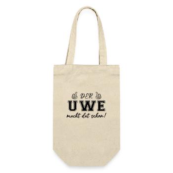 Der Uwe macht dat schon - Geschenkbeutel für Flaschen - Natur - Vorne
