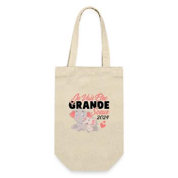 Je Vais Être Grande Sœur 2024, Annonce Grossesse - Sac à bouteille - nature - Devant