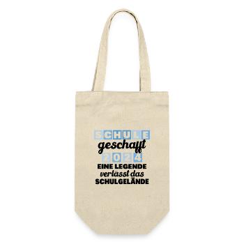 Abschlussabschluss Realschule Grundschule 2024 - Geschenkbeutel für Flaschen - Natur - Vorne