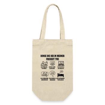 Dinge die ich in meiner Freizeit tue Achterbahn - Geschenkbeutel für Flaschen - Natur - Vorne
