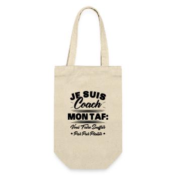 Homme Coach Humour Cadeau Sportif Coach - Sac à bouteille - nature - Devant