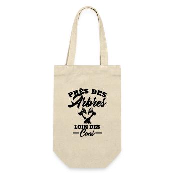 Près des Arbres loin des Cons Cadeau Bûcheron - Sac à bouteille - nature - Devant