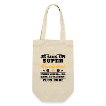 Humour Super Handballeur Humoristique Handball - Sac à bouteille - nature - Devant