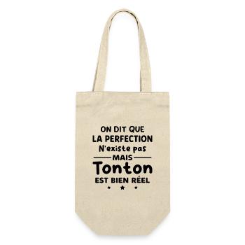 Cadeau Humour Tonton Parfait Oncle - Sac à bouteille - nature - Devant