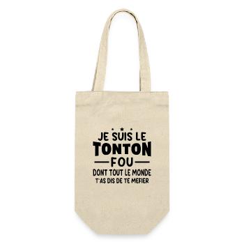 Je Suis Le Tonton Fou Humour Cadeau Meilleur Oncle - Sac à bouteille - nature - Devant