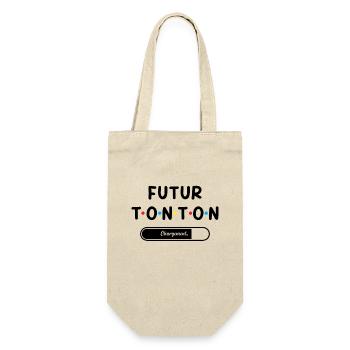 Homme Annonce Grossesse Tonton Futur Tonton - Sac à bouteille - nature - Devant