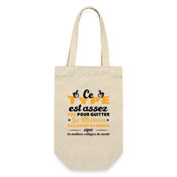 Départ Collègue de Travail Nouvel Emploi Retraite - Sac à bouteille - nature - Devant