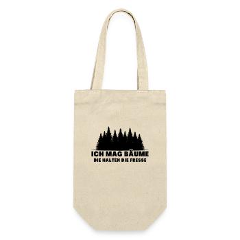 Ich Mag Bäume Die Halten Die Fresse - Geschenkbeutel für Flaschen - Natur - Vorne