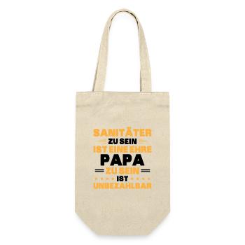 Sanitäter Rettungsdienst - Geschenkbeutel für Flaschen - Natur - Vorne